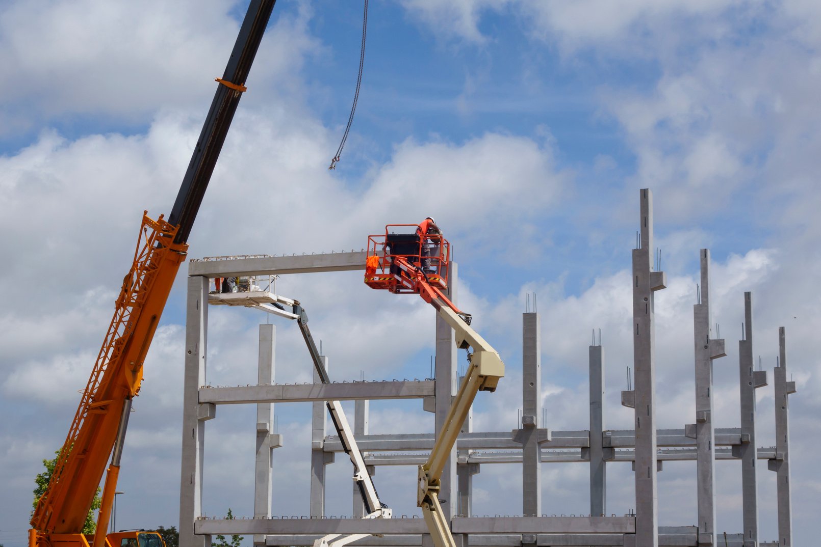 Working in the Construction Site